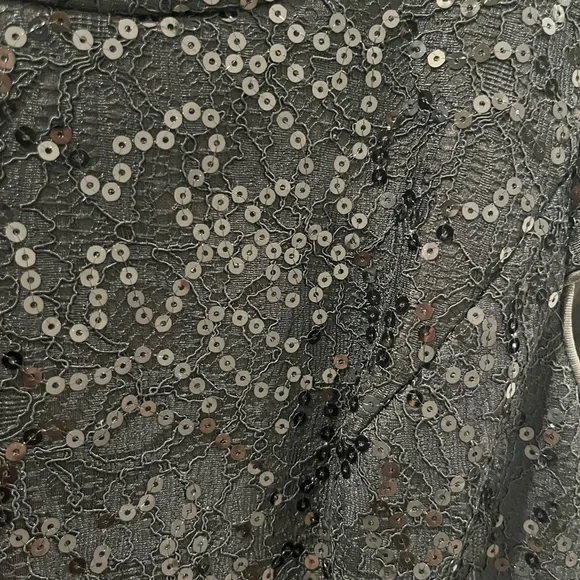 Black Sequin Calvin Klein Cocktail Dress - 6 - Picture 5 of 7